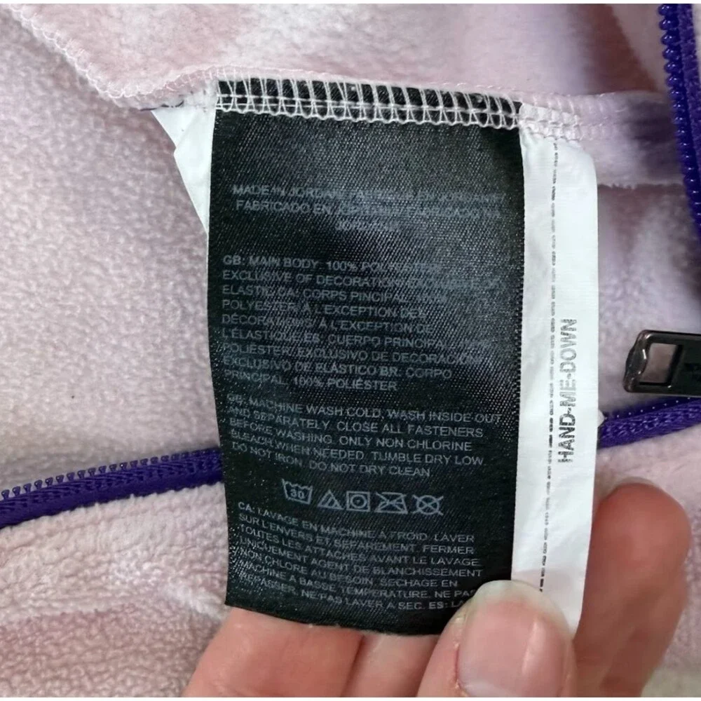 The North Face Glacier Peak Purple One-Piece Fleece Suit 3-6M